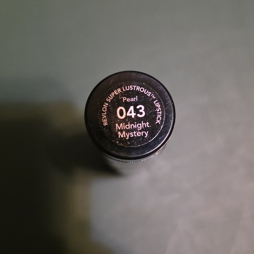 New Black Lipstick Revlon Super Lustrous Pearl Midnight Mystery #043 Lip Makeup